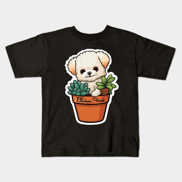 Bichon Frise Kids T-Shirt by SquishyKitkat